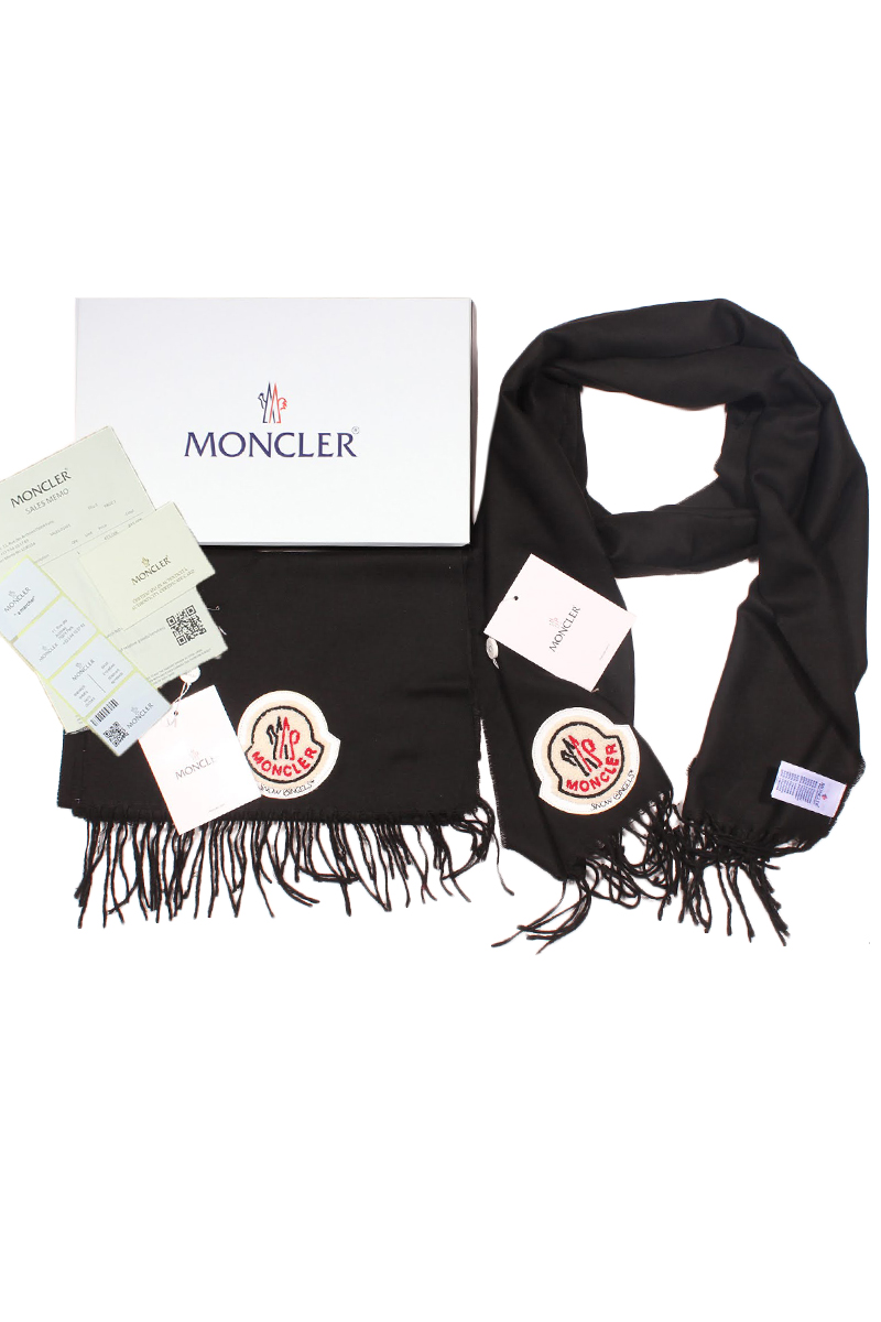 Moncler Брендовый шарф с логотипом 185x35 см