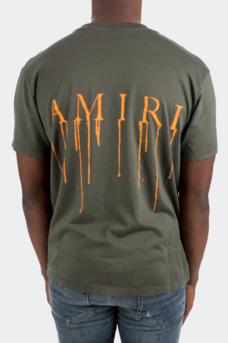 Amiri Мужская футболка Spray Paint Ma Tee - Grey