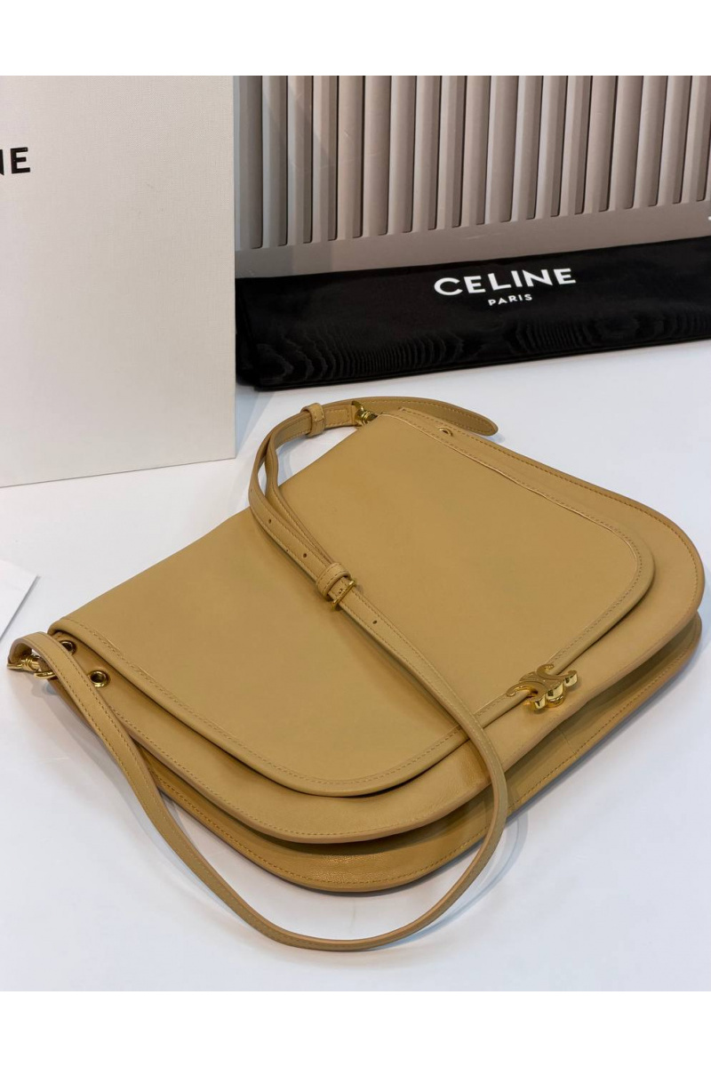 Celine Кожаная сумка Soft Triomphe Besace premium 34x25x13 см