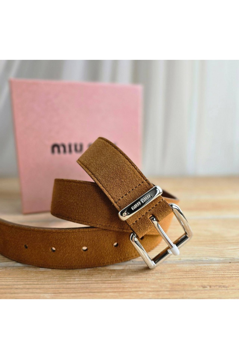 MIU MIU Замшевый ремень - длина 80 / 85 см