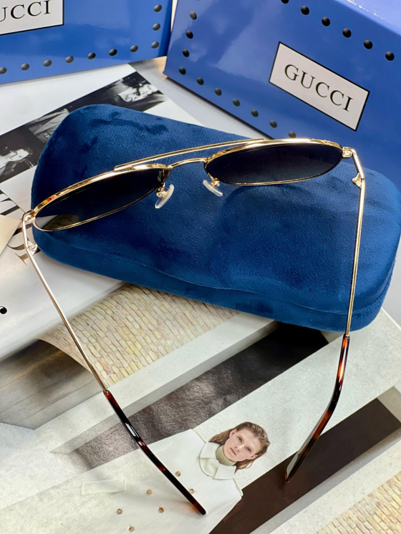 Gucci Брендовые солнцезащитные очки авиаторы 