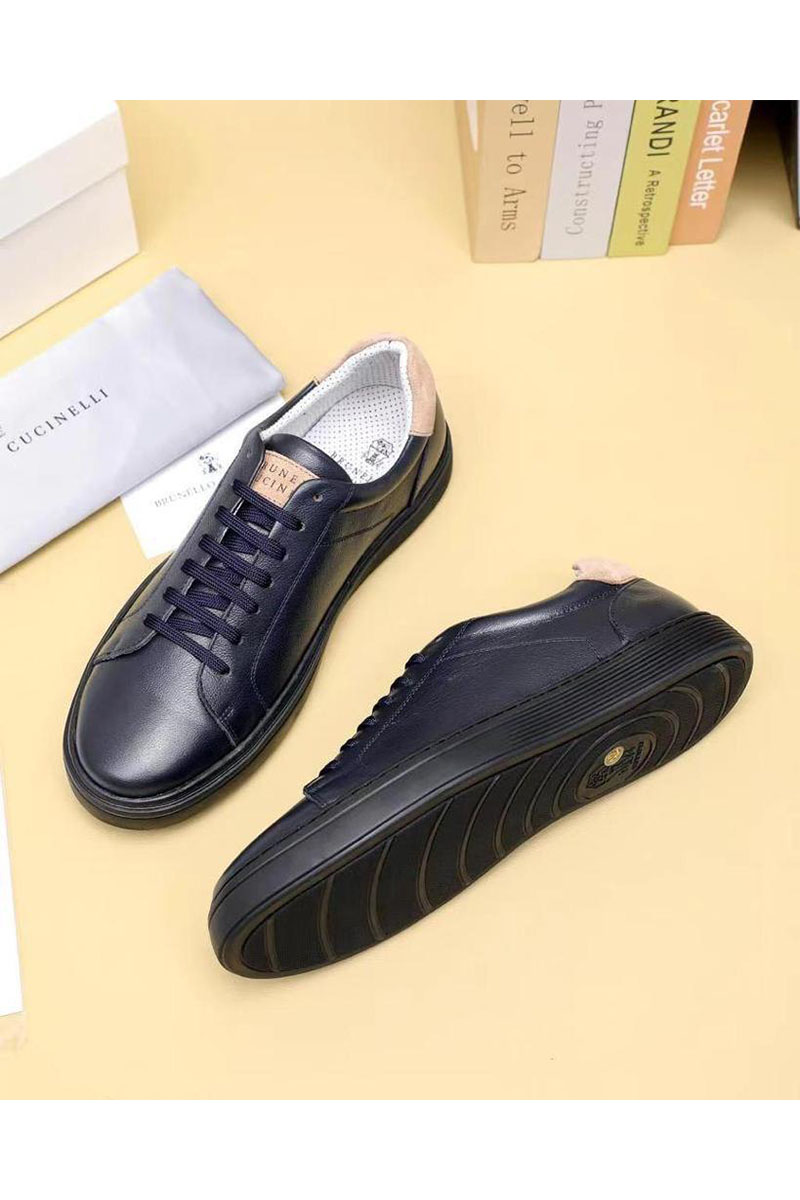 Designer Кожаные кроссовки синего цвета