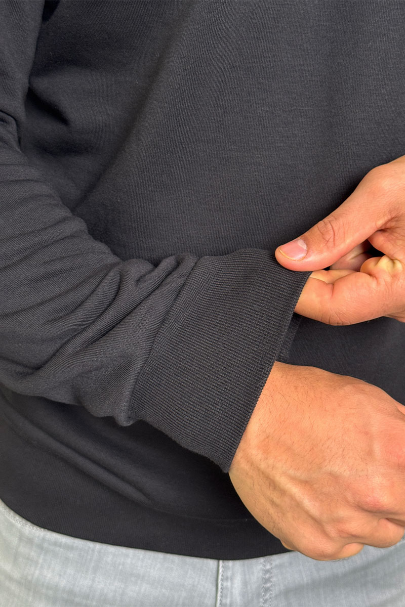 Givenchy Мужской чёрный свитшот Paris logo-embroidered