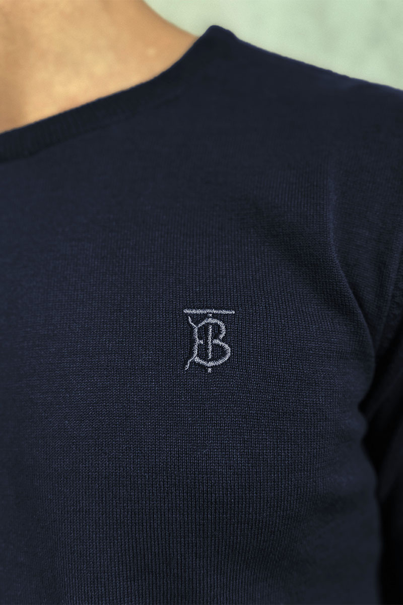 Burberry Мужской джемпер TB logo embroidered - Navy