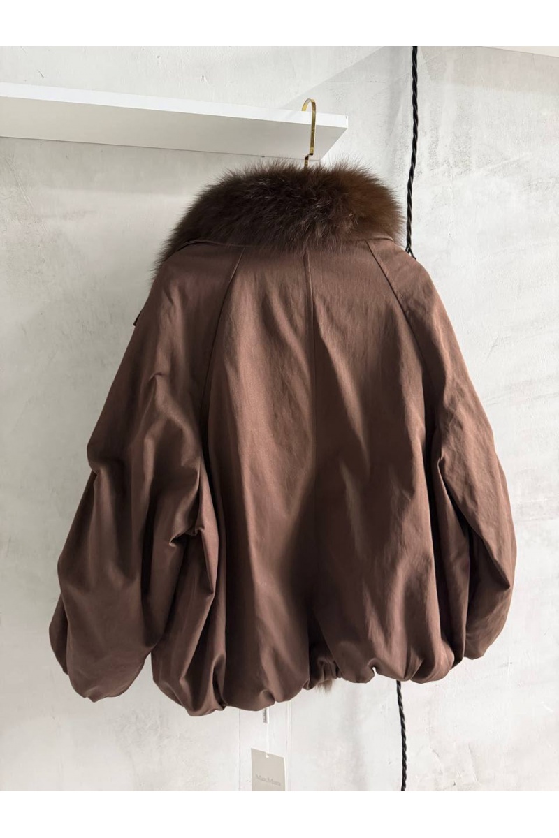 Max Mara Женский бомбер с натуральным мехом premium