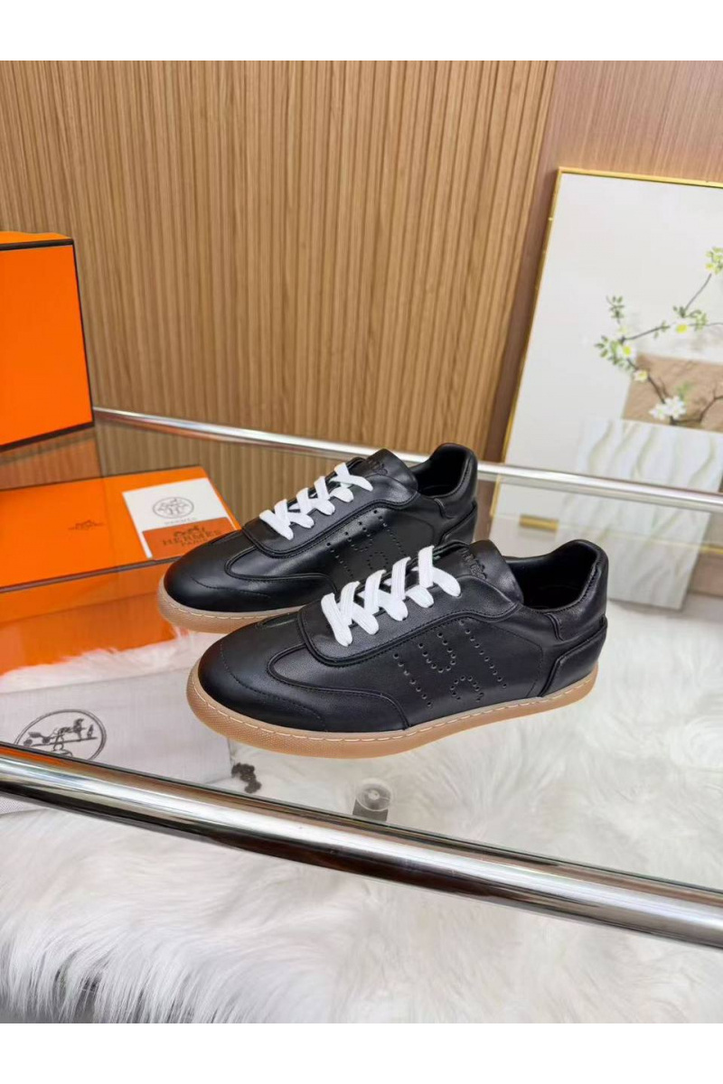 Hermes Женские кожаные кроссовки Match