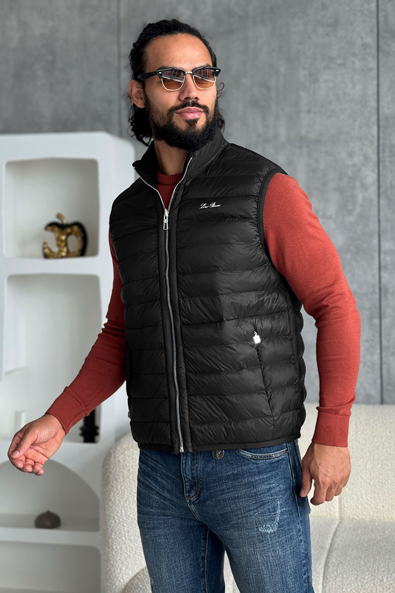 Loro Piana Чёрный двусторонний жилет 