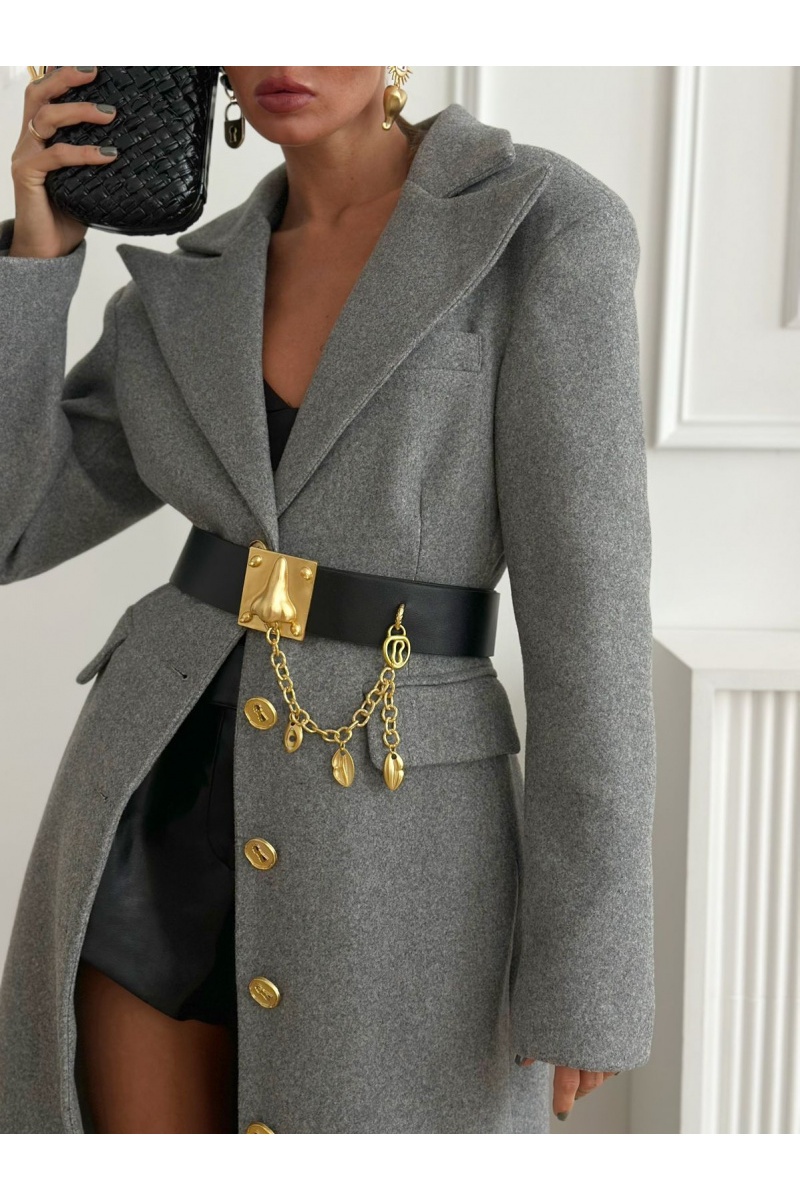 Schiaparelli Женское пальто серого цвета 