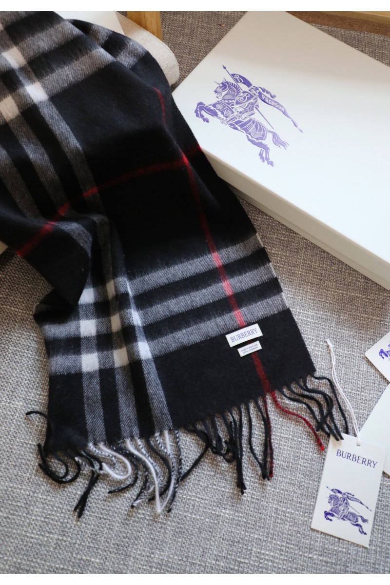 Burberry Шарф two-tone Check premium 168x30 см - Black