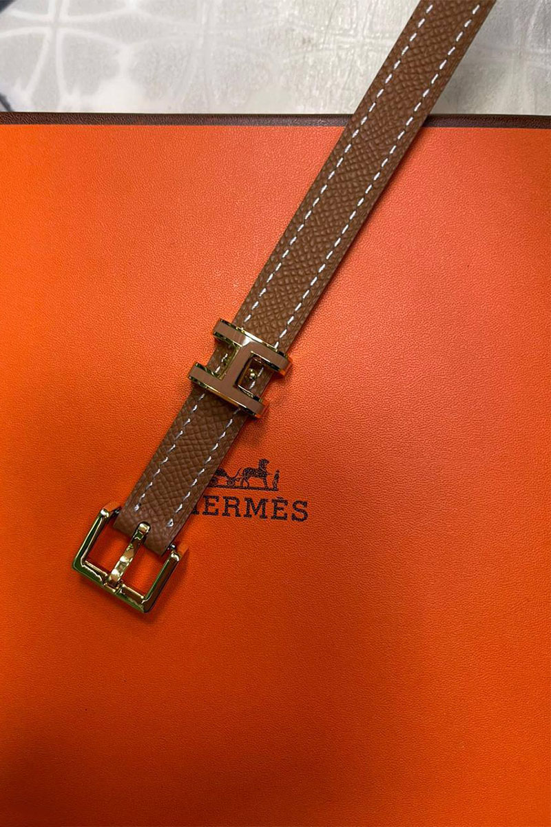 Hermes Кожаный ремень - длина 80 / 85 см (3 расцветки)