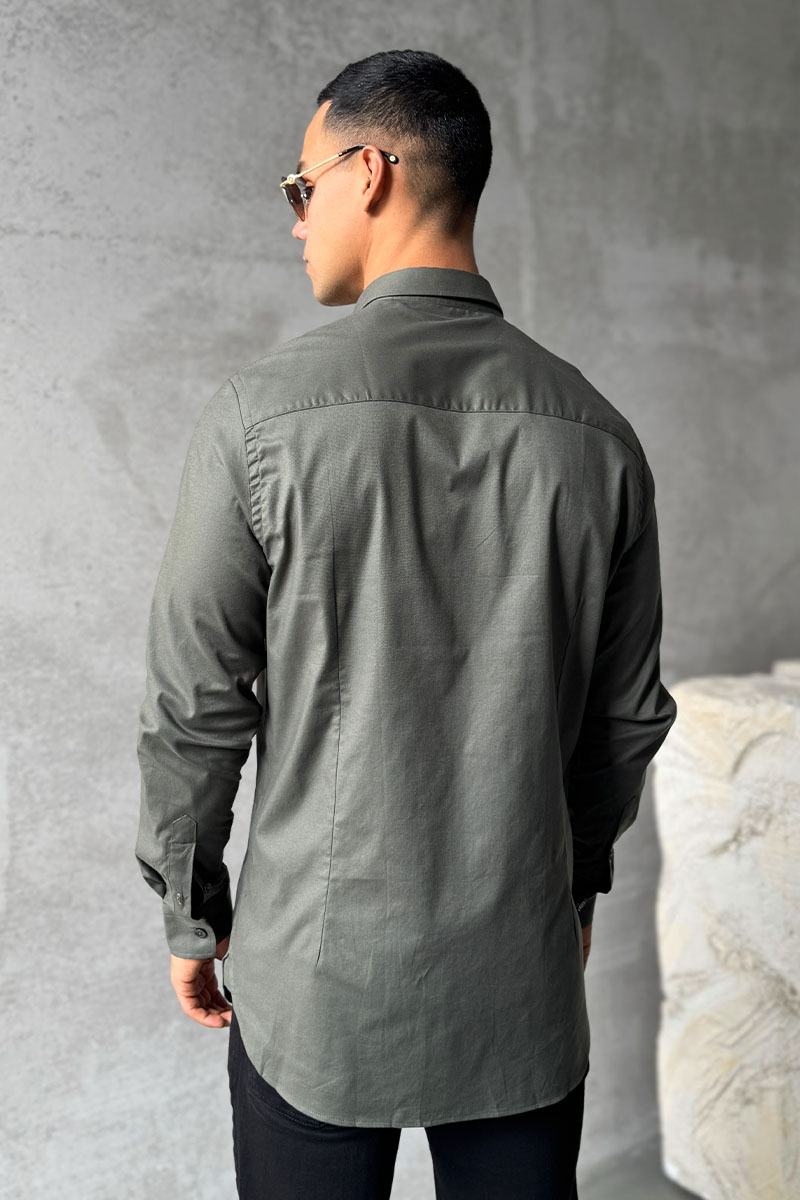 Burberry Мужская рубашка logo-embroidered - Green 