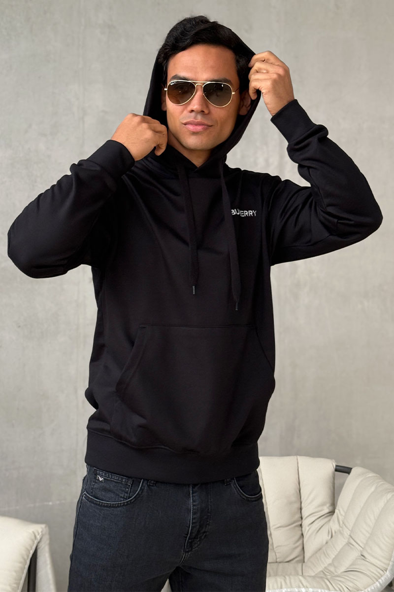 Burberry Мужское худи TB Monogram logo-embroidered - Black / White