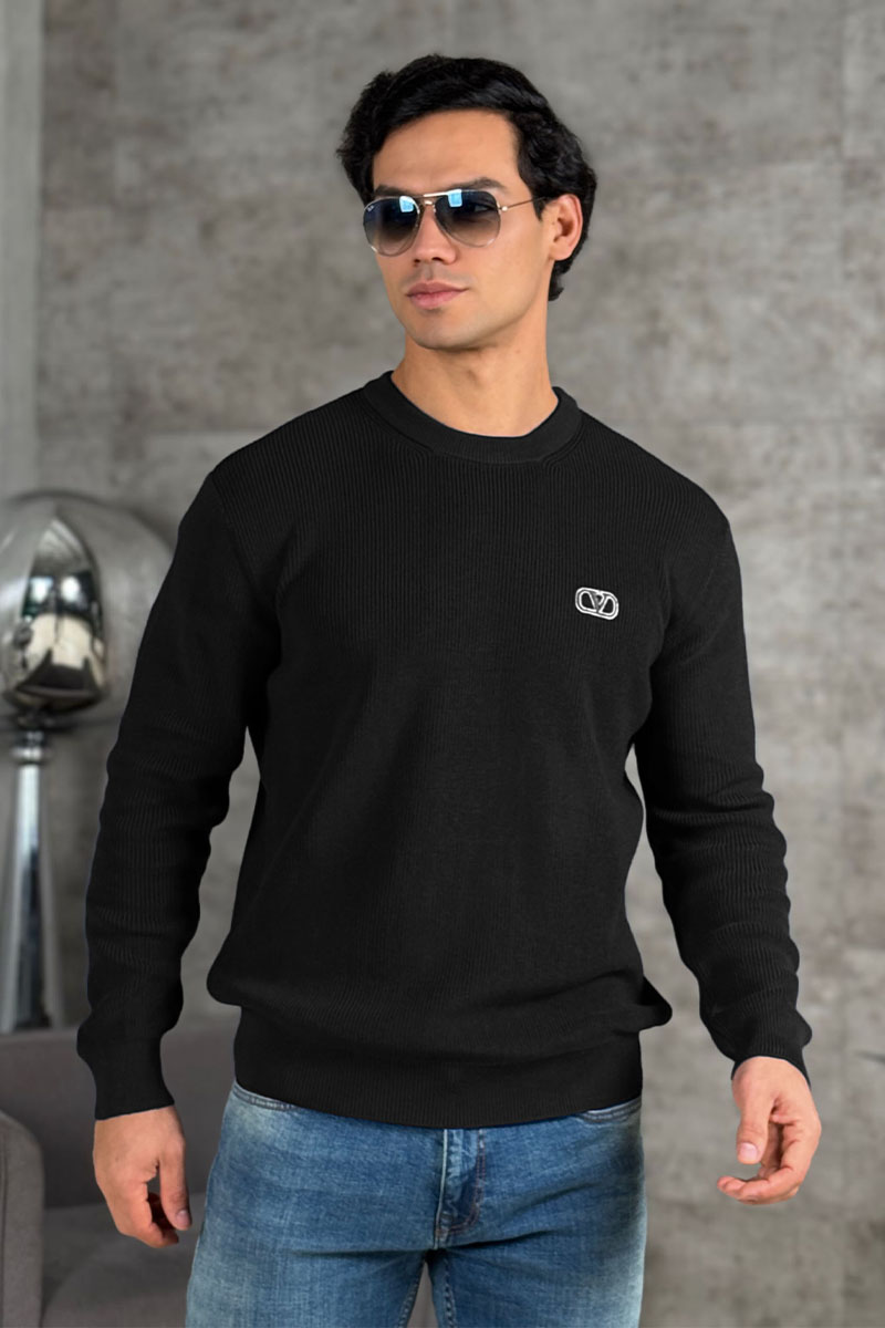 Valentino Мужской чёрный свитер Vlogo Signature