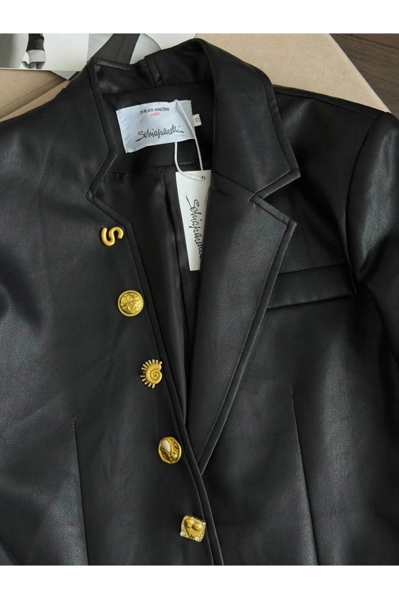 Schiaparelli Женский пиджак из эко кожи Premium - Black