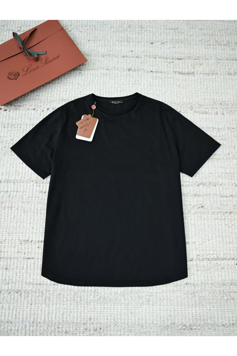 Loro Piana Мужская чёрная футболка premium