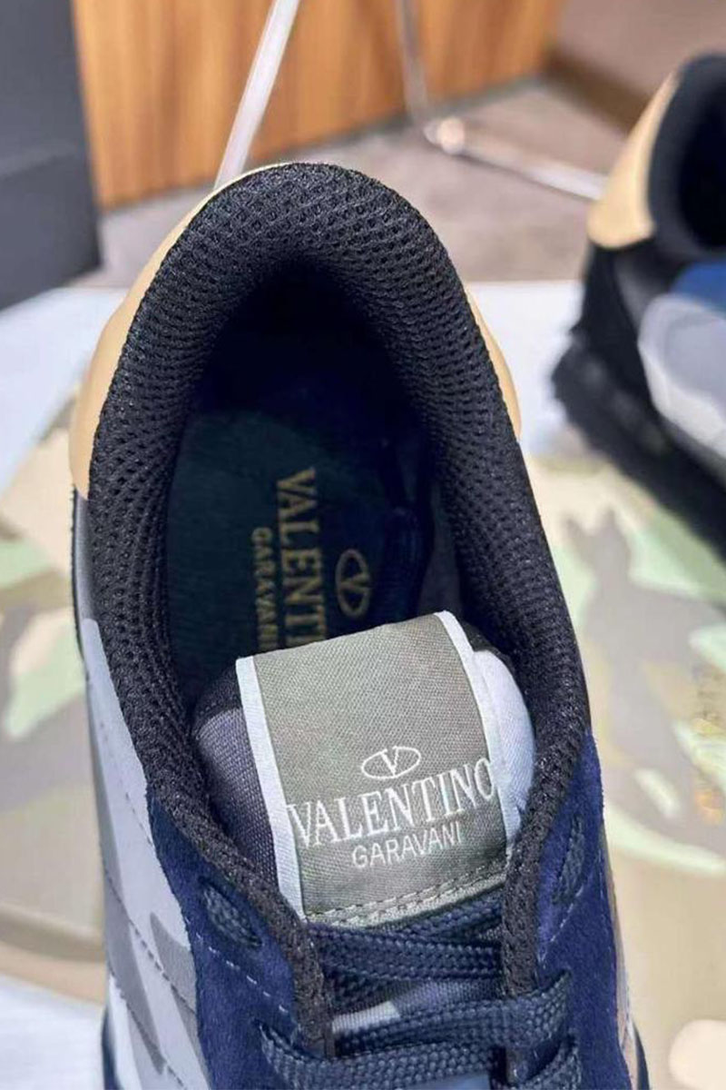 Valentino Комбинированные кроссовки Rockrunner - Navy