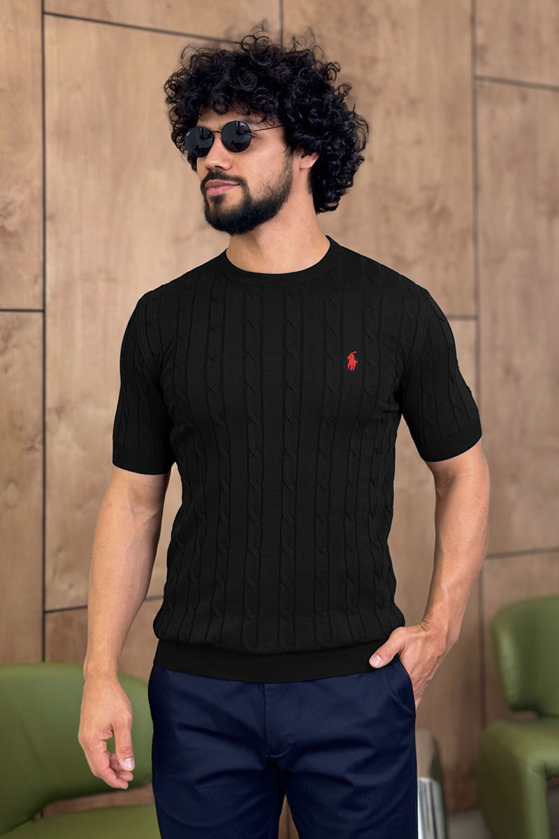 Polo Ralph Lauren Мужская чёрная футболка 