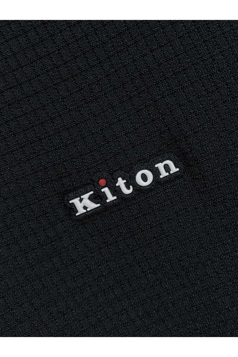 Kiton Мужское чёрное поло premium