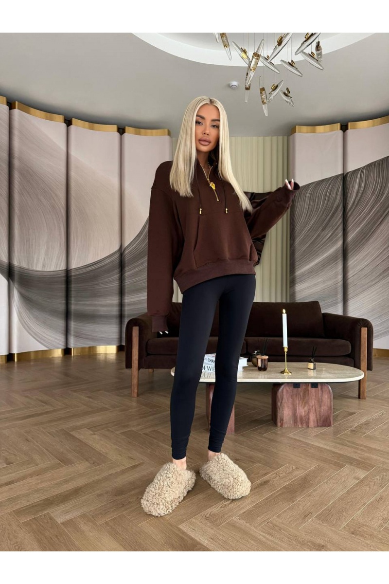 Schiaparelli Женский свитшот Premium zip neck - Brown