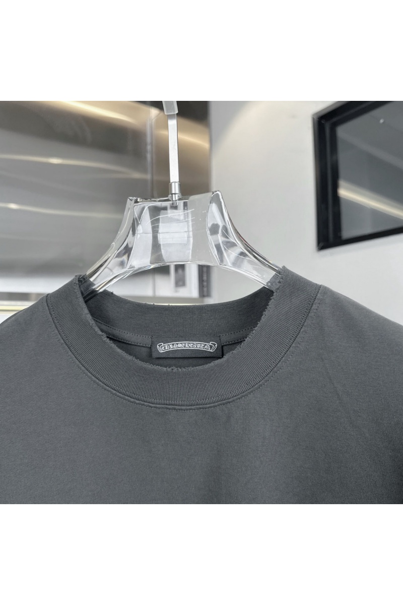 Chrome Hearts Серая оверсайз футболка Premium