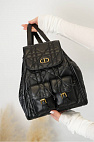 Кожаный рюкзак Caro 26x25 см - Black