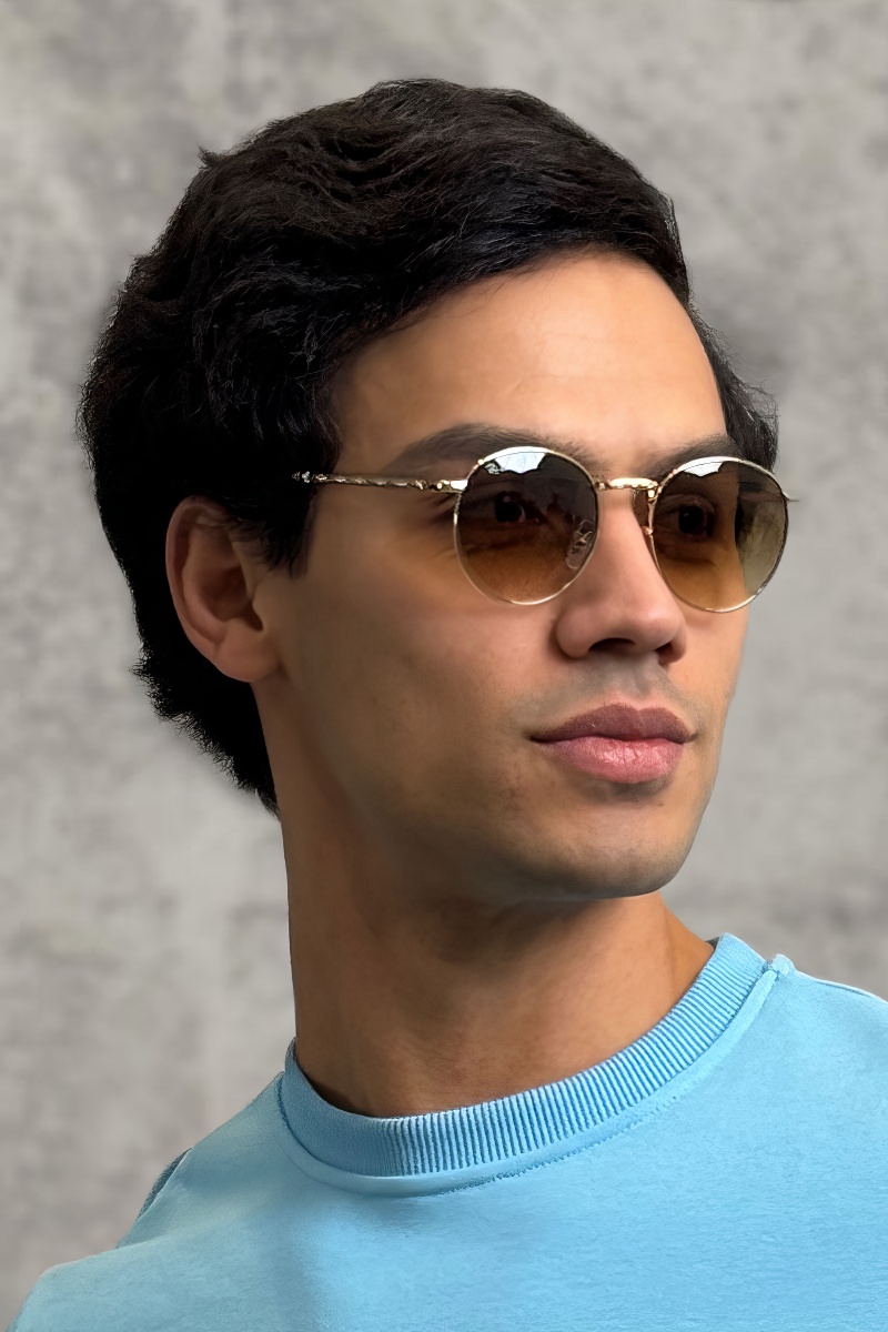 Ray Ban Солнцезащитные очки New Round - Brown