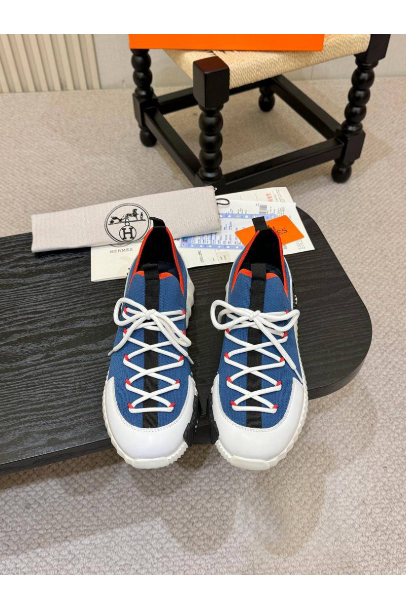Hermes Текстильные кроссовки lift slip-on