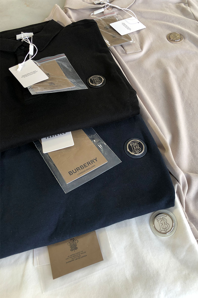 Burberry Мужское поло TB - Black