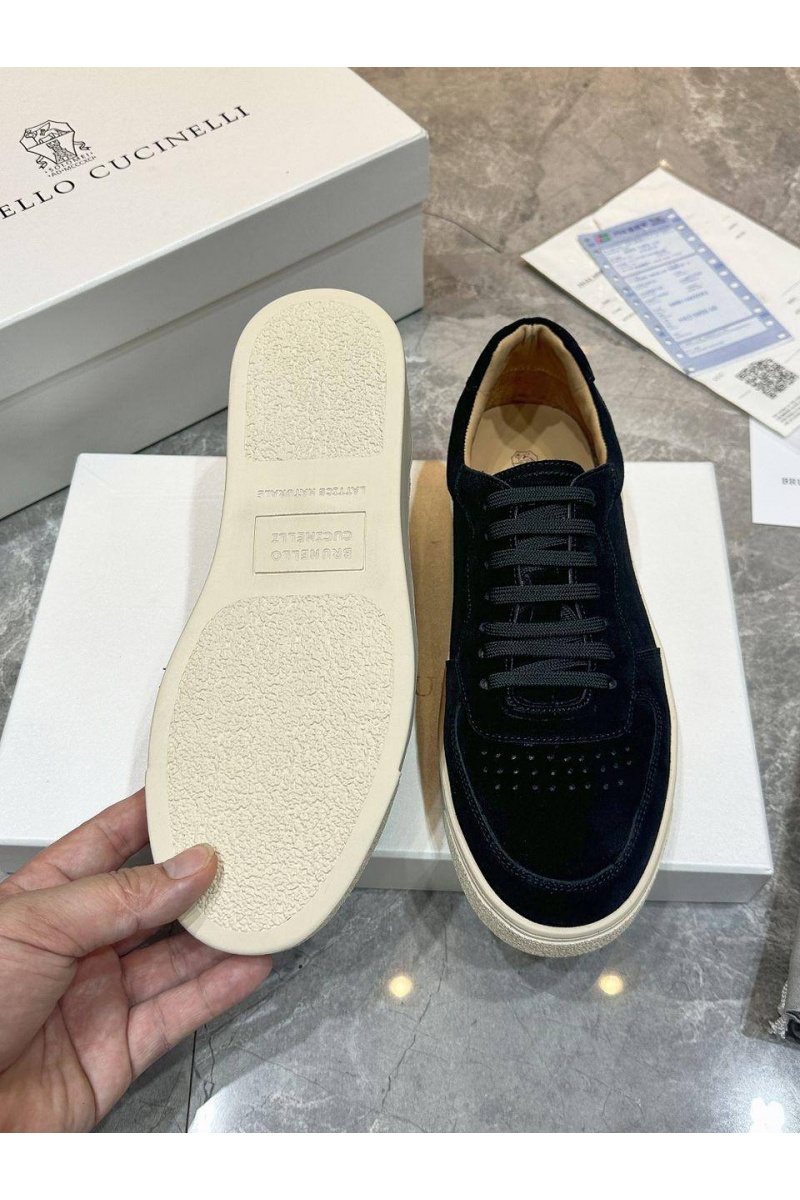 Designer Мужские замшевые кроссовки - Black