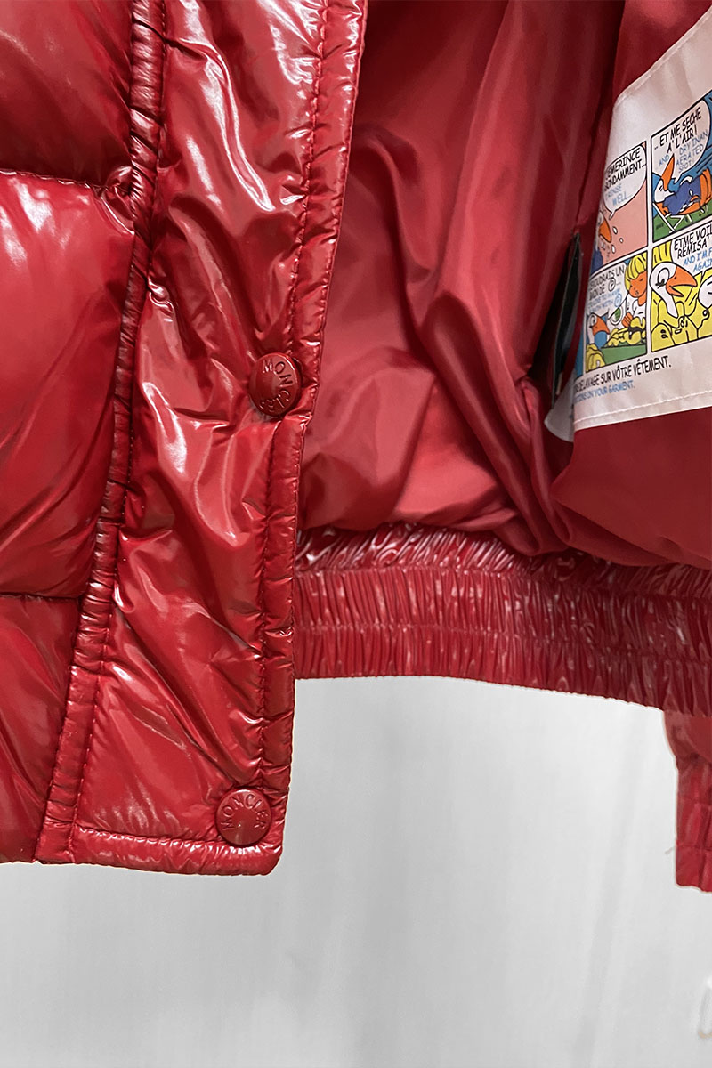 Moncler Женская брендовая куртка красного цвета