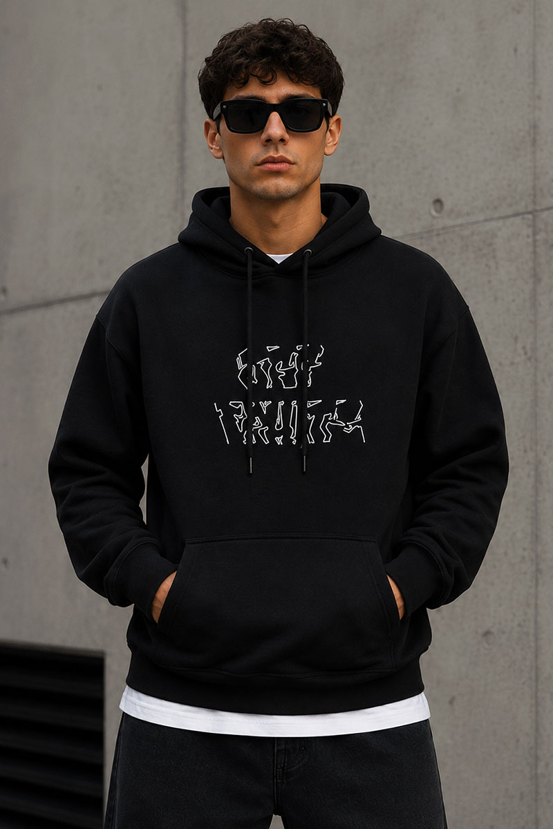 Off-White Мужское чёрное худи Arrows logo-print