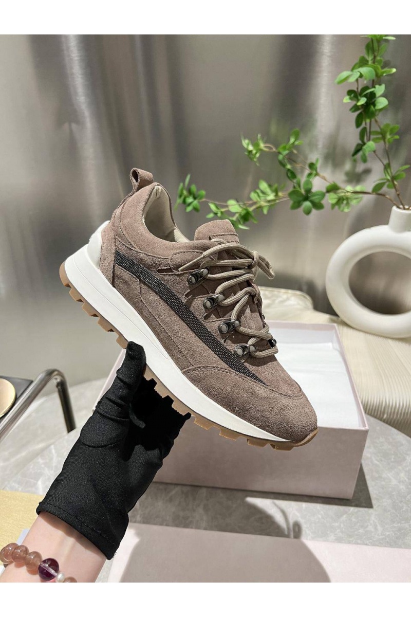 Designer Женские замшевые кроссовки Monili Premium - Brown