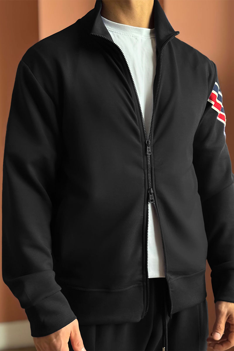 Moncler Спортивный костюм striped logo - Black