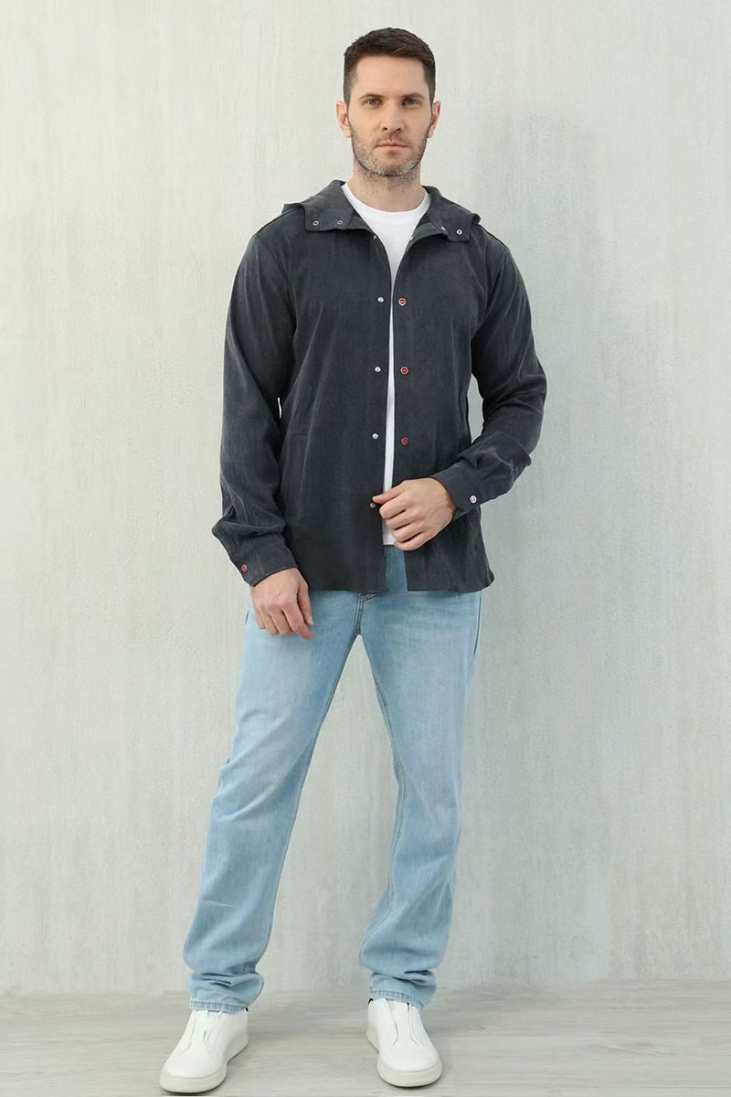 Kiton Мужская рубашка Premium - Grey Denim