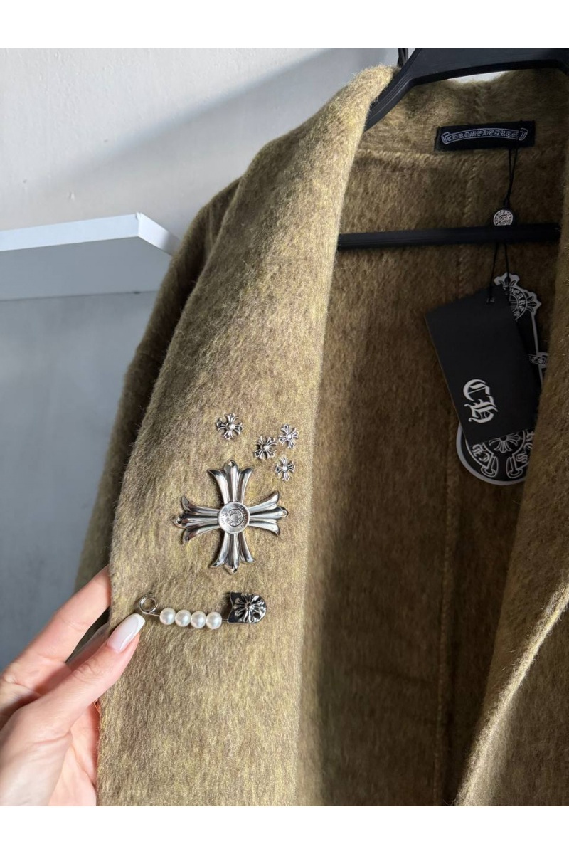 Chrome Hearts Женское шерстяное пальто premium