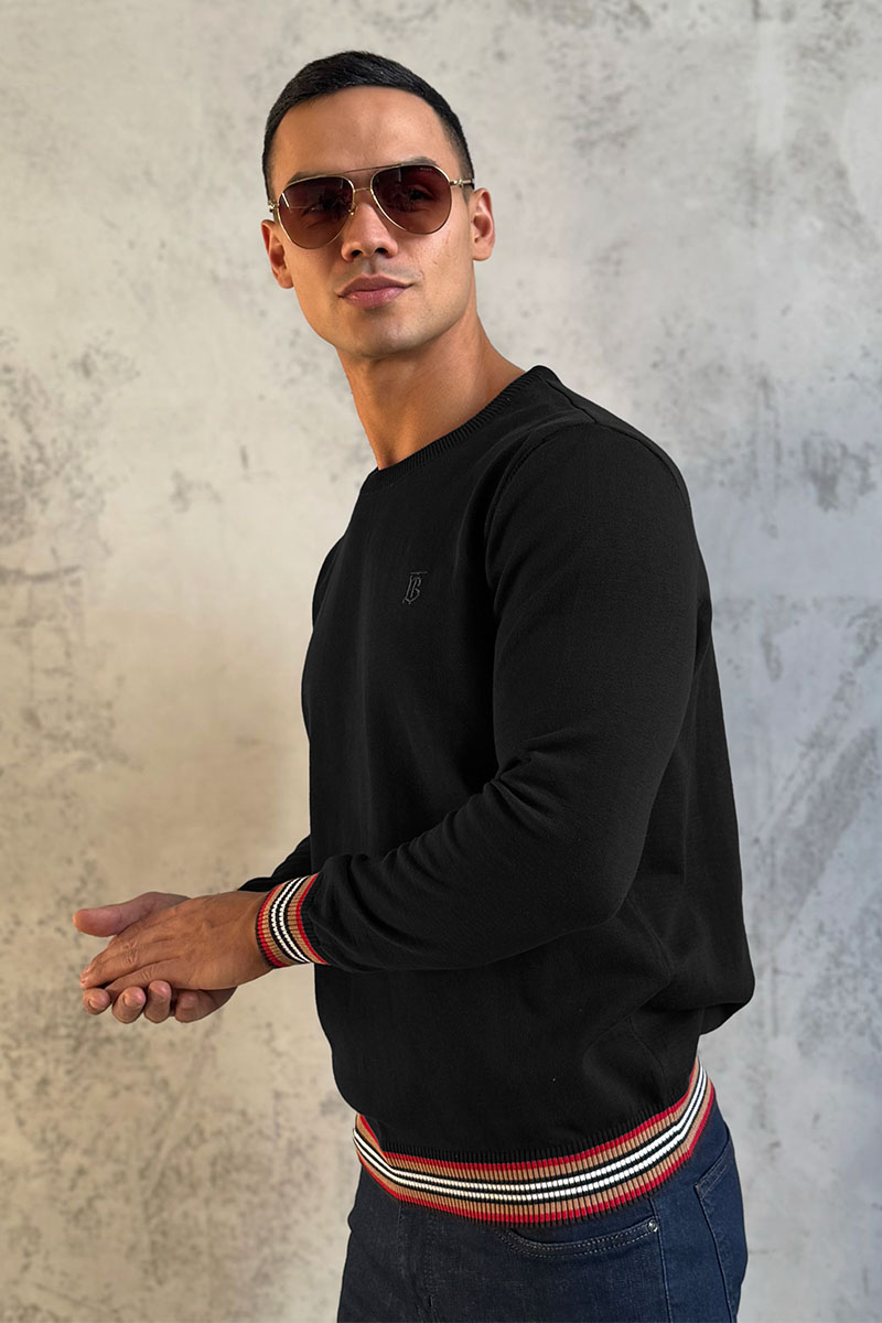 Burberry Мужской джемпер TB logo embroidered - Black