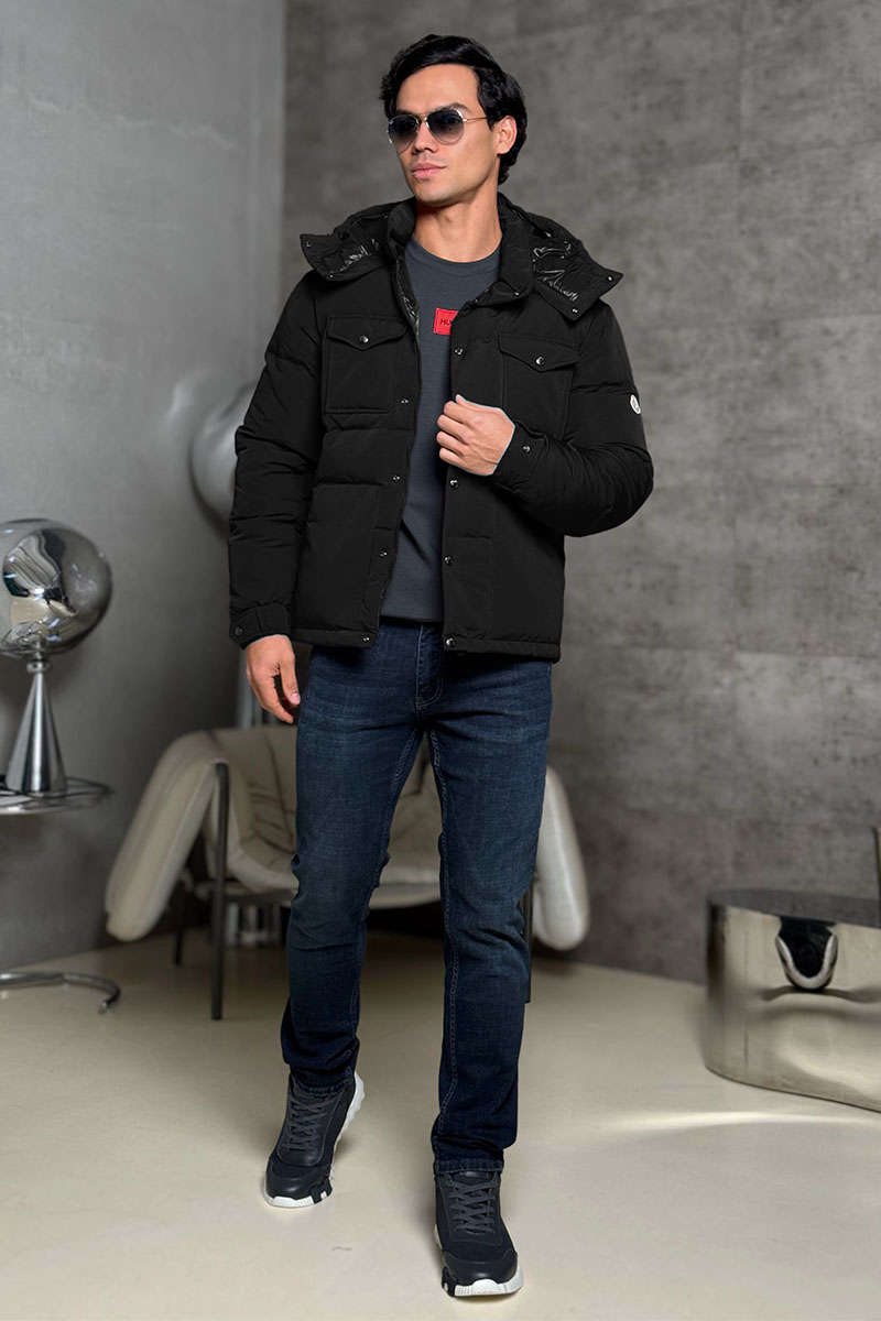 Moncler Мужской пуховик Fornas - Black 