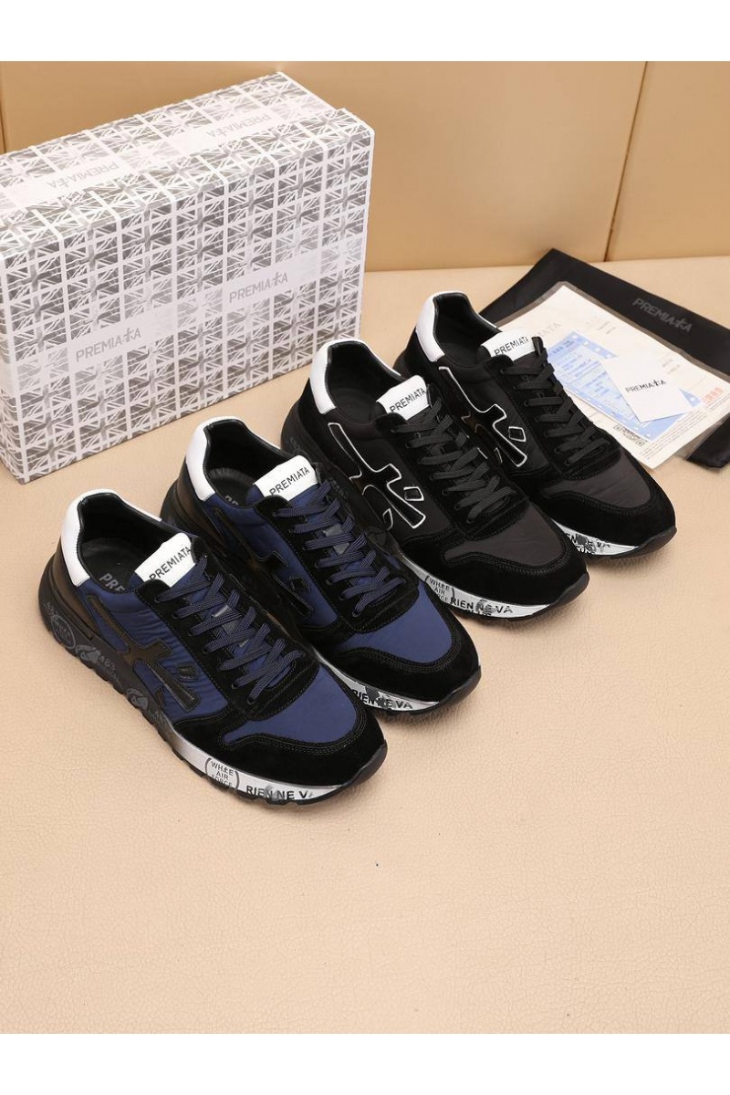 Premiata Комбинированные кроссовки Mick - Navy