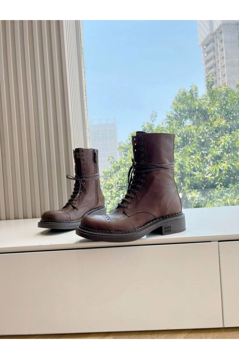 MIU MIU Женские ботинки Premium - Brown