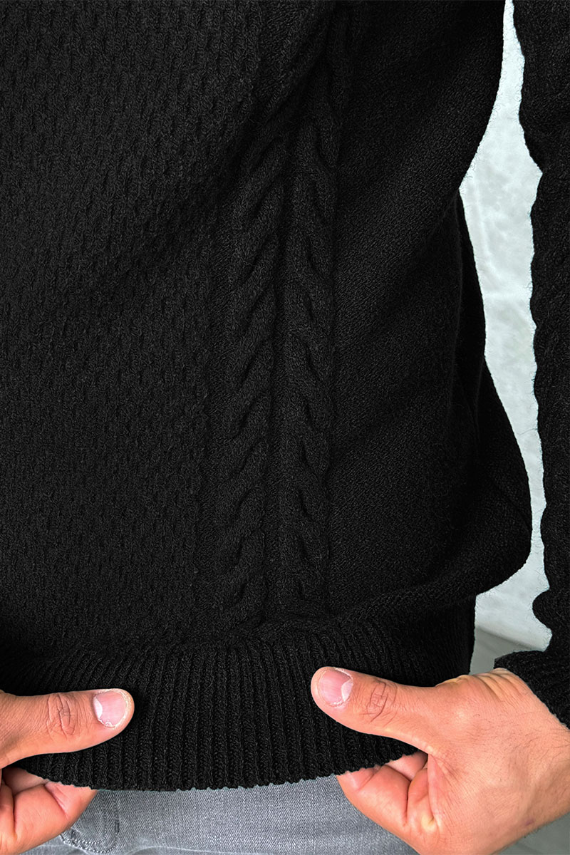 Kiton Мужской свитер чёрного цвета 