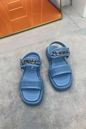 Женские сандалии синего цвета
