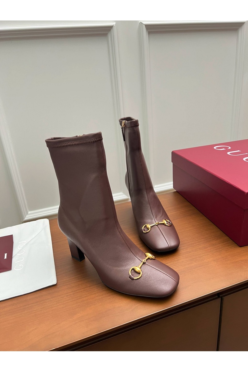 Gucci Женские кожаные сапоги Signora premium