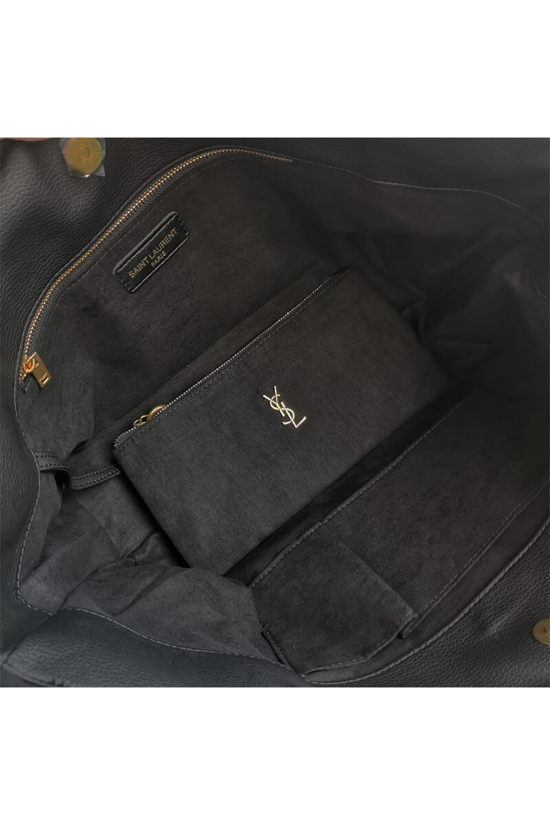 Yves Saint Laurent Замшевая сумка 35x27 см - Black