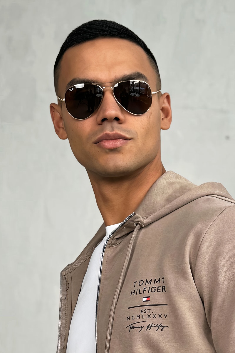 Ray Ban Солнцезащитные очки Aviator Large Metal - Brown