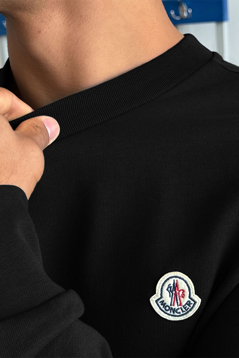 Moncler Свитшот чёрного цвета logo-patch