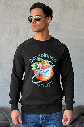 Чёрный свитшот Orbite Autour De l'Orange 