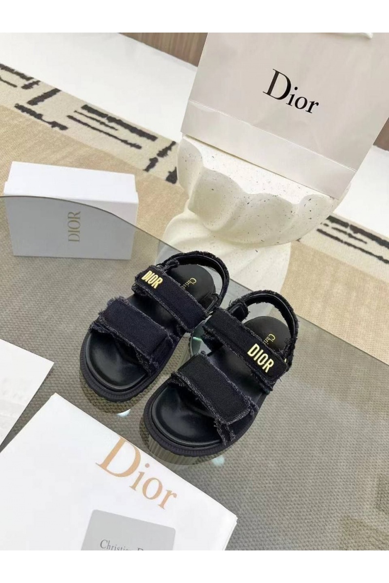 Dior Женские сандалии Dioract чёрного цвета