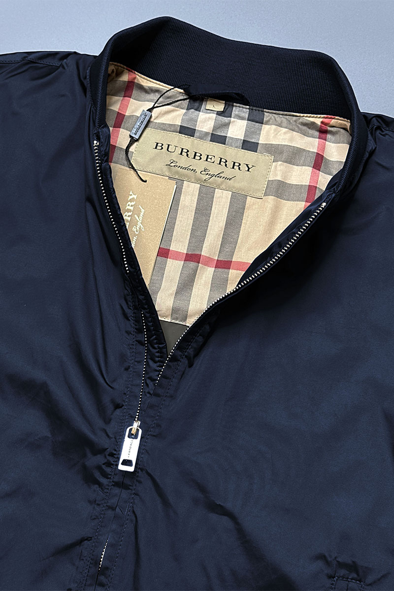 Burberry Мужской бомбер тёмно-синего цвета