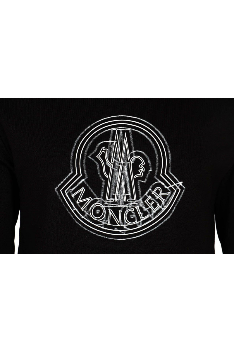 Moncler Мужское серое худи logo-print