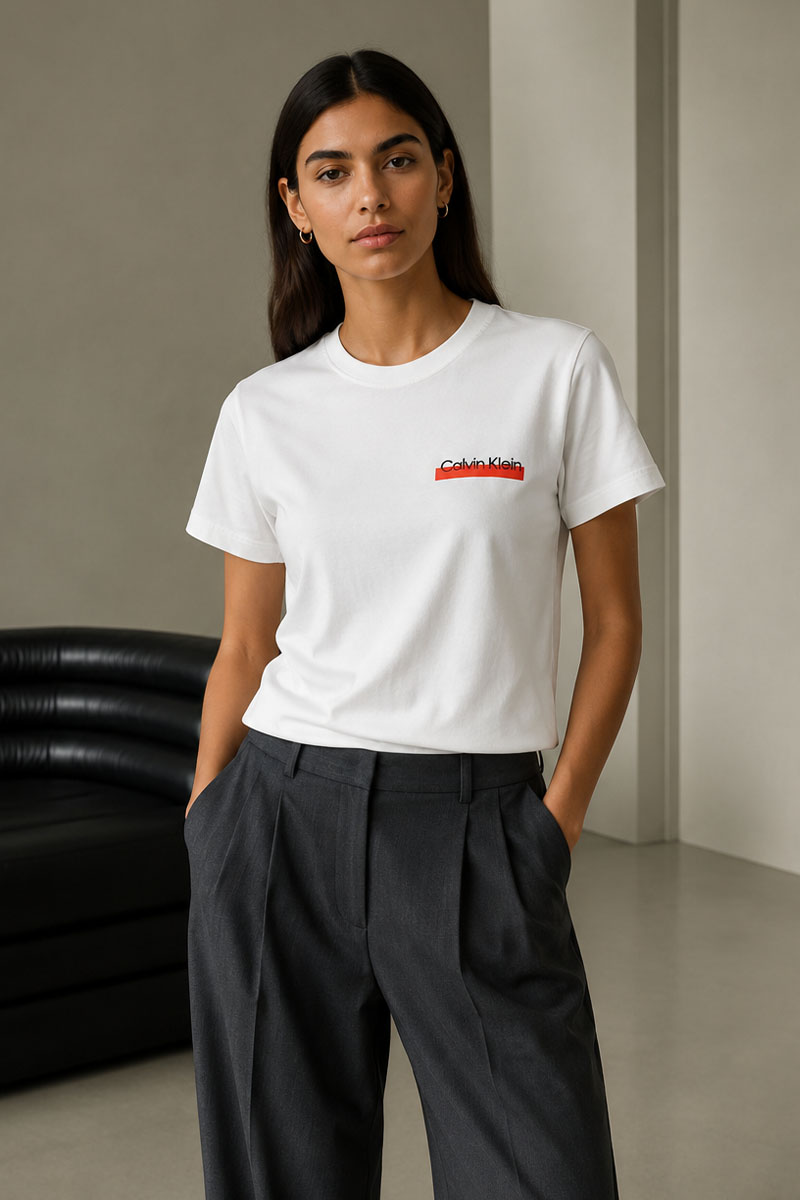 Heron Preston Белая футболка Orange 2.0